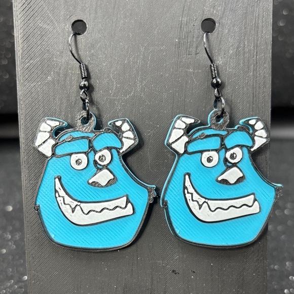 Jewelry - Blue Monster Character Earrings